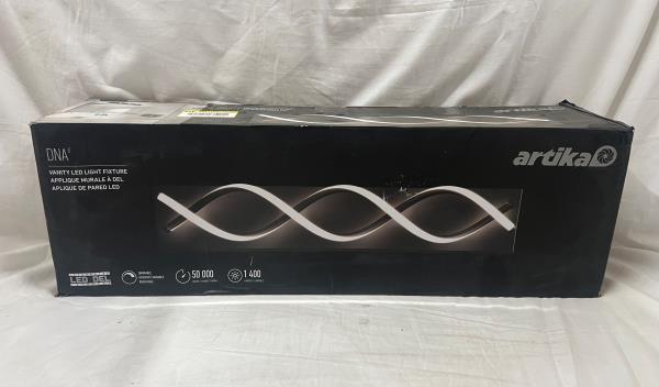 DNA 27 in. 1-Light Matte Black Modern Integrated LED Vanity Light Bar for Bathroom