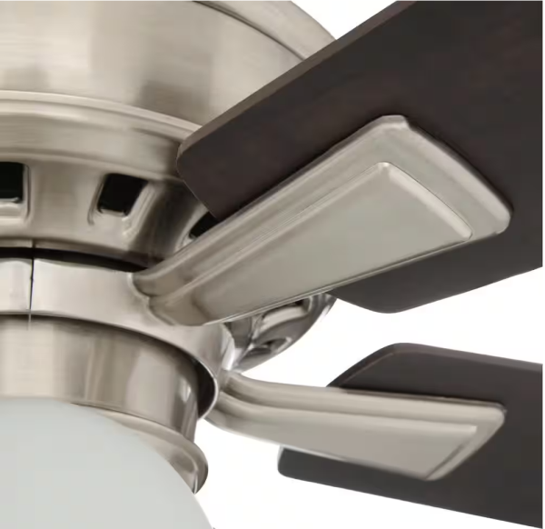 Hampton Bay Vaurgas 44 in. LED Indoor Brushed Nickel Ceiling Fan with Light Kit