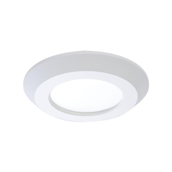 HALO 4 in. 2700K-5000K CCT Surface Integrated LED Downlight Recessed Light with White Round Trim