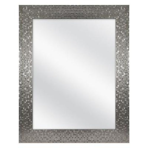Home Decorators Collection 24 in. W X 30 in. H Rectangular Medicine Cabinet with Mirror, Brushed Nickel
