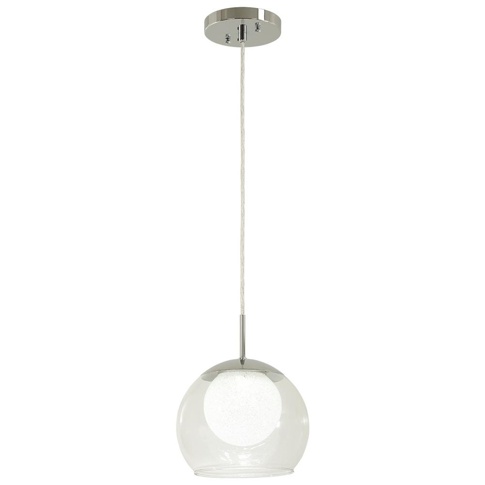 Home Decorators Collection Melinda 40-Watt Equivalence Chrome Integrated LED Mini Pendant