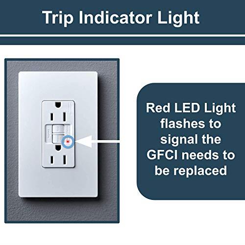 Legrand radiant 20 Amp 125-Volt Tamper Resistant GFCI Residential/Commercial Decorator Duplex Outlet, Gray