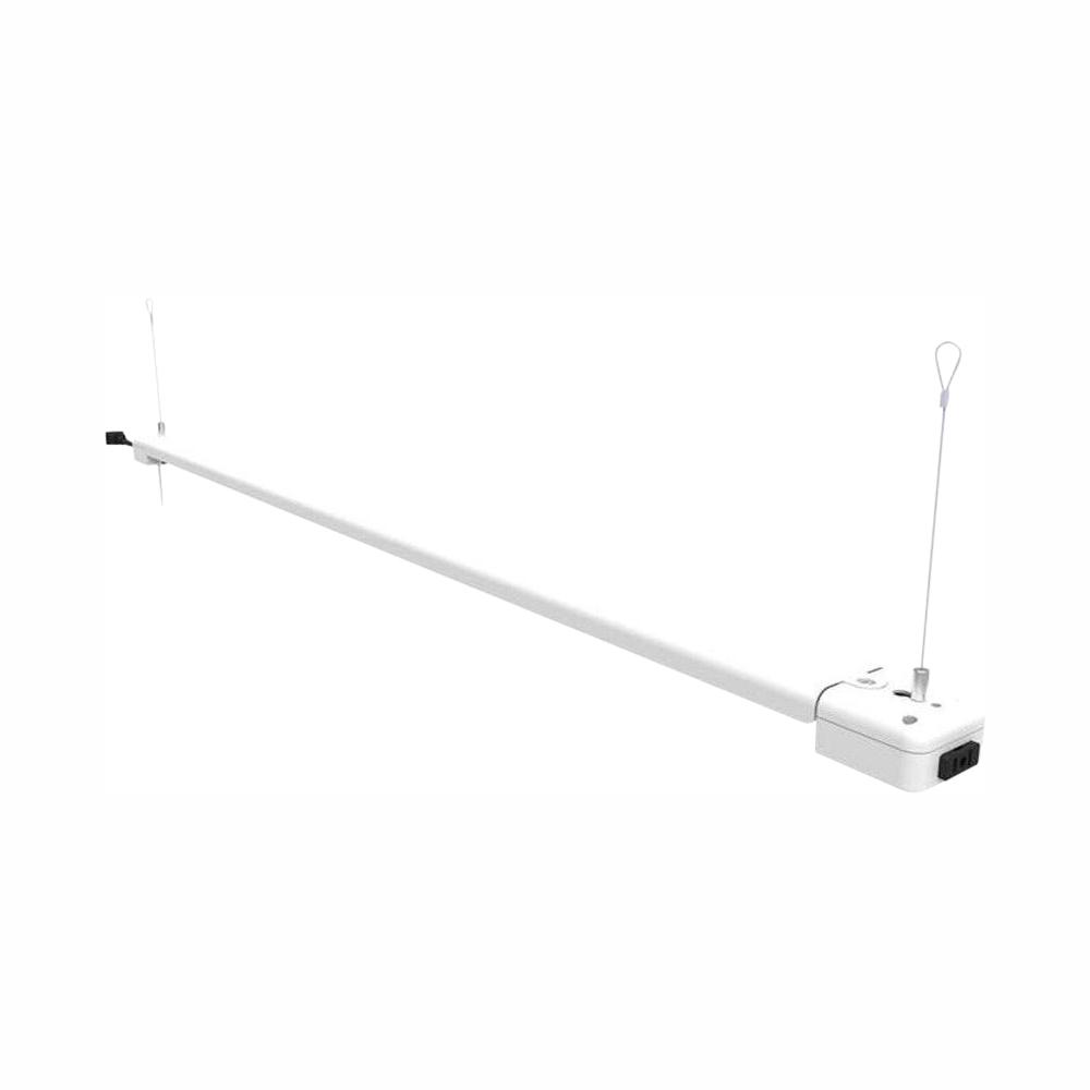 Commercial Electric 4 Ft. 88-Watt Equivalent Integrated LED Utility White Shop Light with Pull Chain Bright White