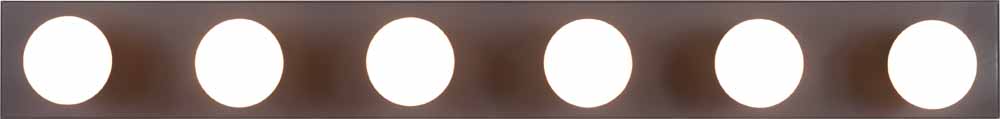 Volume Lighting V1026 6 Light 36 Width Bathroom Vanity Strip - Bronze (Bulbs not Included)
