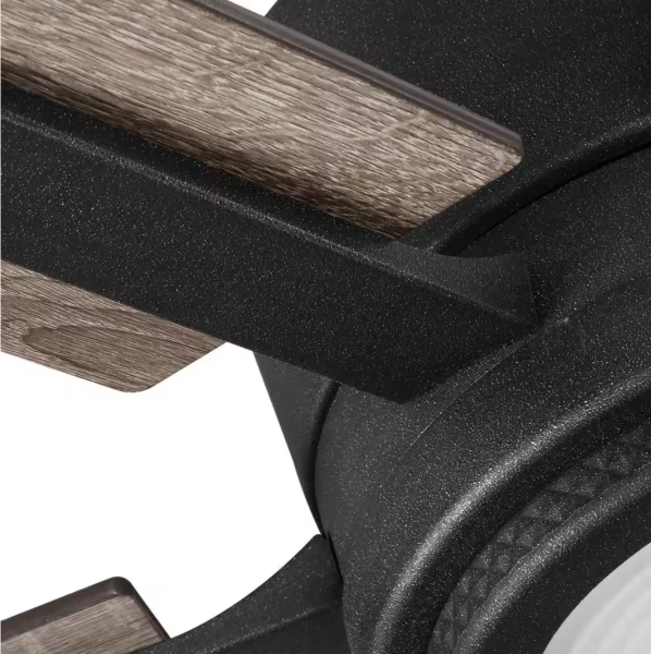 Palermo Grove 60 in. 6-Blade LED Indoor Black Farmhouse Ceiling Fan with Remote Control with Color Changing Technology