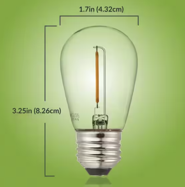 String Light Replacement Bulbs Shatter-Resistant Edison LED Bulbs (30-Pack)