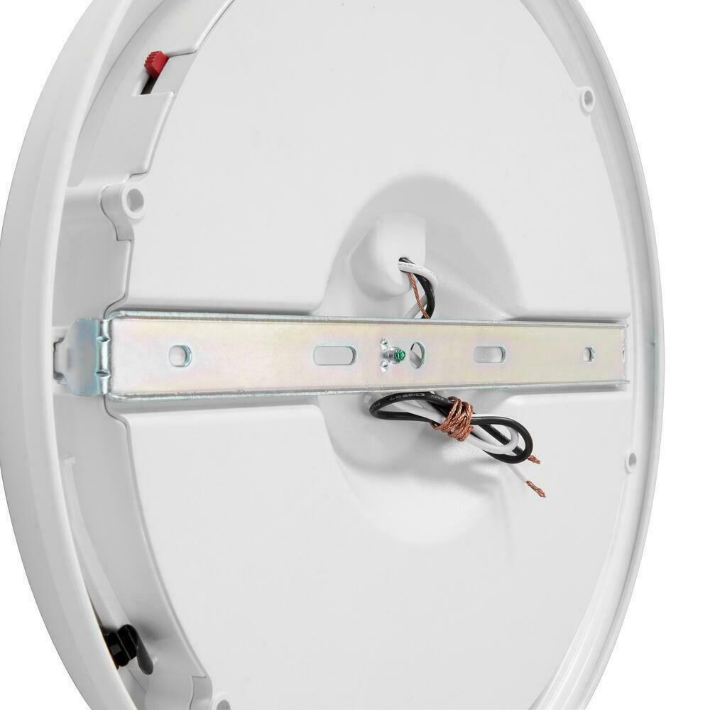 Commercial Electric 13 in. White Selectable LED Flush Mount JJU3011L-2/WHT