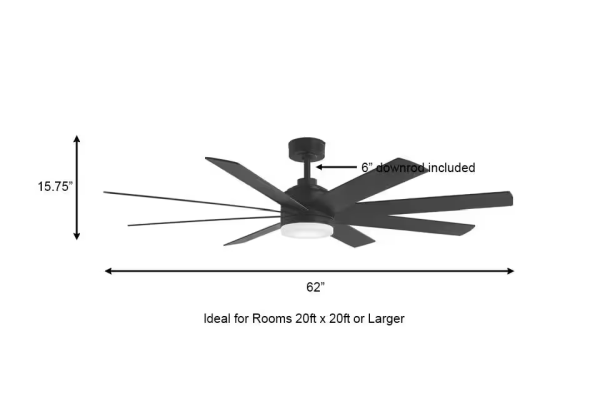 Celene II 62 in. Indoor/Outdoor Brushed Nickel Ceiling Fan w/ White LED & Remote