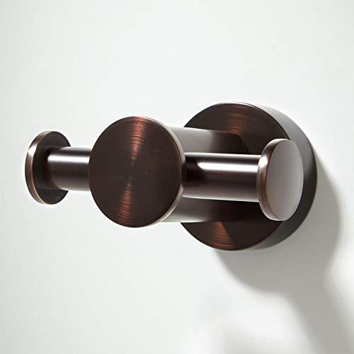 Signature Hardware 353657 Prague Double Robe Hook - Dark Oil Rubbed Bronze
