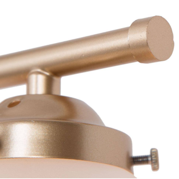 LNC Modern Brass Gold Bathroom Vanity Light 4-Light Wall Sconce with Frosted Glass Globes