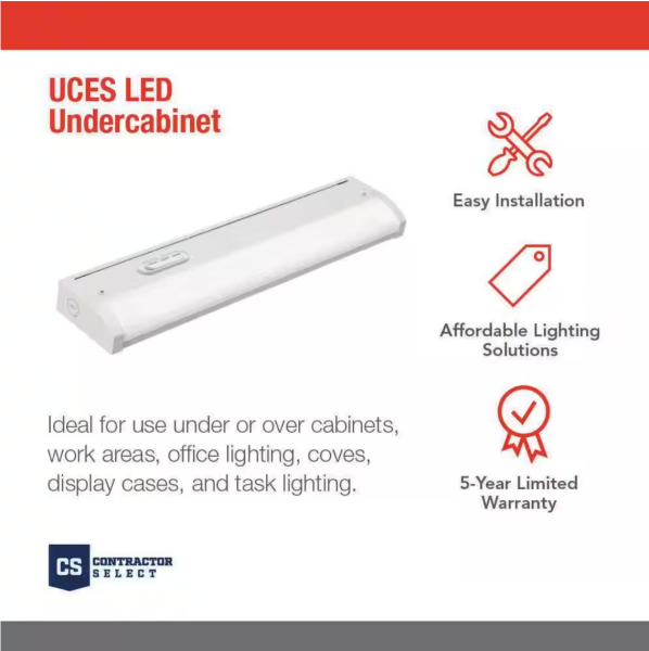 Juno Lighting Uces 24 in. Sww6 90Cri M6 Contractor Select Uces Switchable Cct 24 Integrated