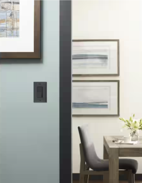 Amerock Black 1-Gang Decorator/Rocker Wall Plate (1-Pack)