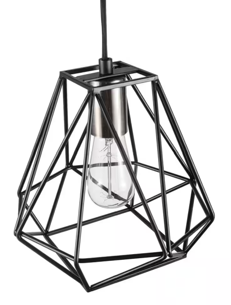 Globe Electric Sansa 1-Light Dark Bronze Plug-in or Hardwire Pendant Lighting 60846