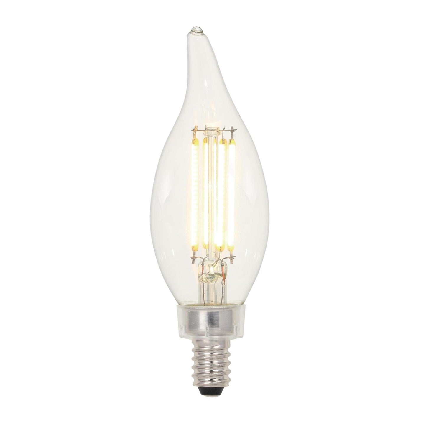 6-PACK Westinghouse Lighting 4.5 Watt (60 Watt Equivalent) Clear CA11 Dimmable Filament LED Light Bulb, Candelabra Base