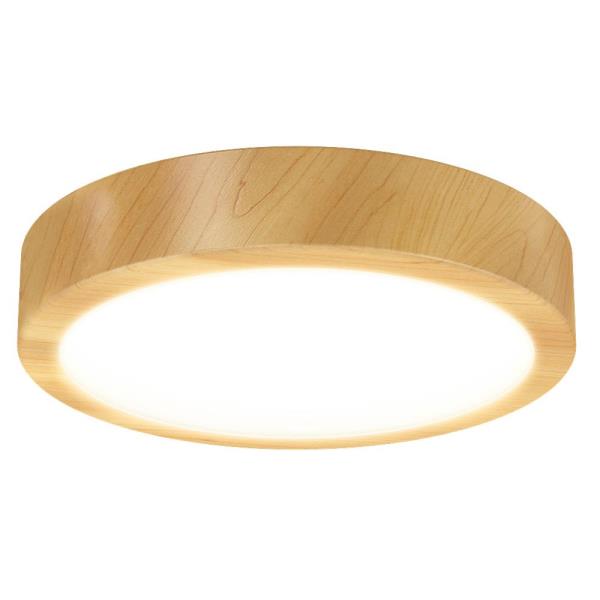 Artika Dryad 10 in. 16 Watt Modern Wood Integrated LED Flush Mount Ceiling Light Fixture for Kitchen or Bedroom