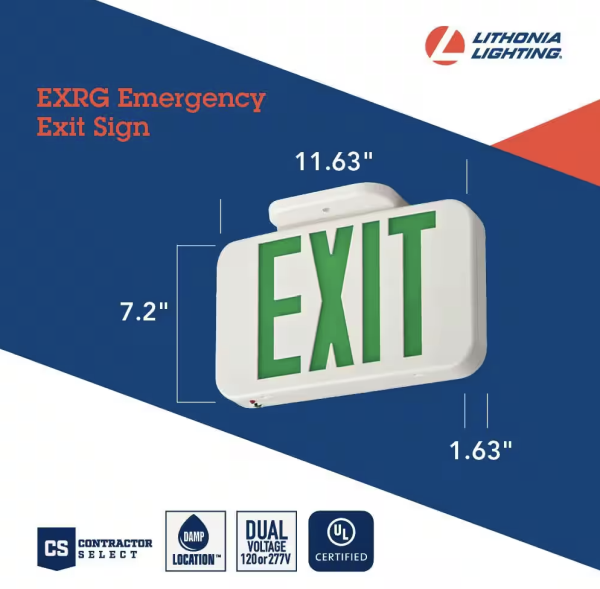 Lithonia Lighting Contractor Select Integrated LED White Exit Sign