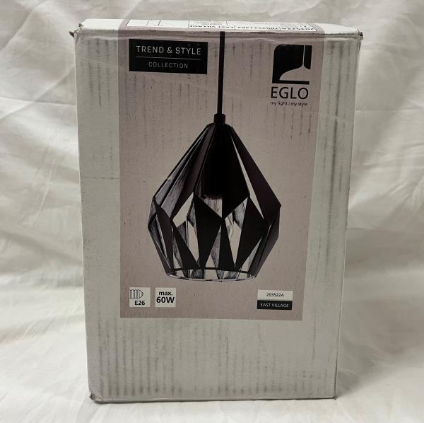 Eglo Carlton 3 1-Light Matte Black Mini Pendant