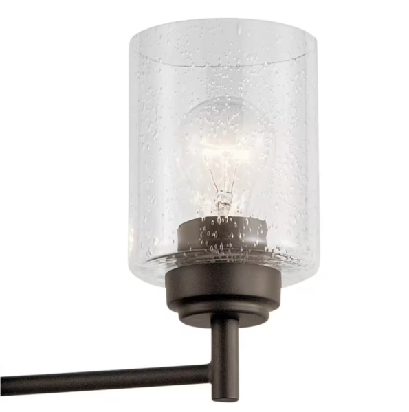 KICHLER Winslow 18 in. 3-Light Olde Bronze Contemporary Shaded Mini Chandelier for Dining Room