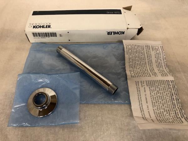 6 in. Ceiling Mount Shower Arm in Polished Chrome