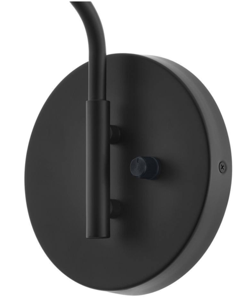 Oseman 6.125 in. 1-Light Matte Black Wall Sconce