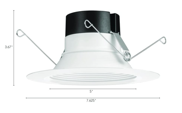 6-Pack Contractor Select E-Series 6 in. Selectable CCT Integrated LED Retrofit White Recessed Light Trim (6-Pack)