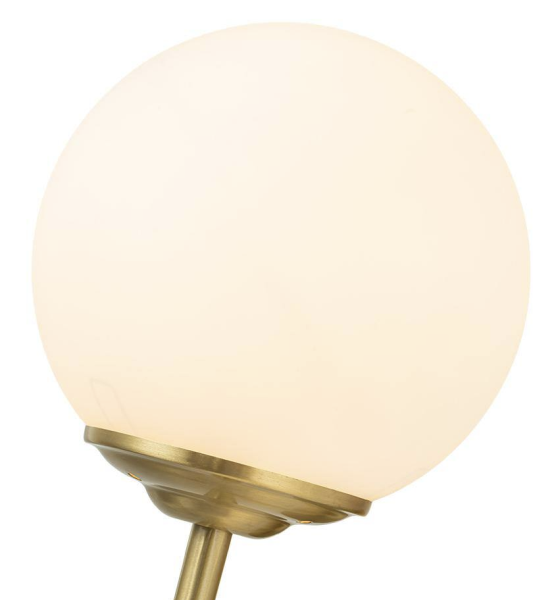 Nimbus 1-Light Cone-Shaped in Brushed Brass Gold Finish Bedroom Hallway Wall Sconce with Globe Milk Glass