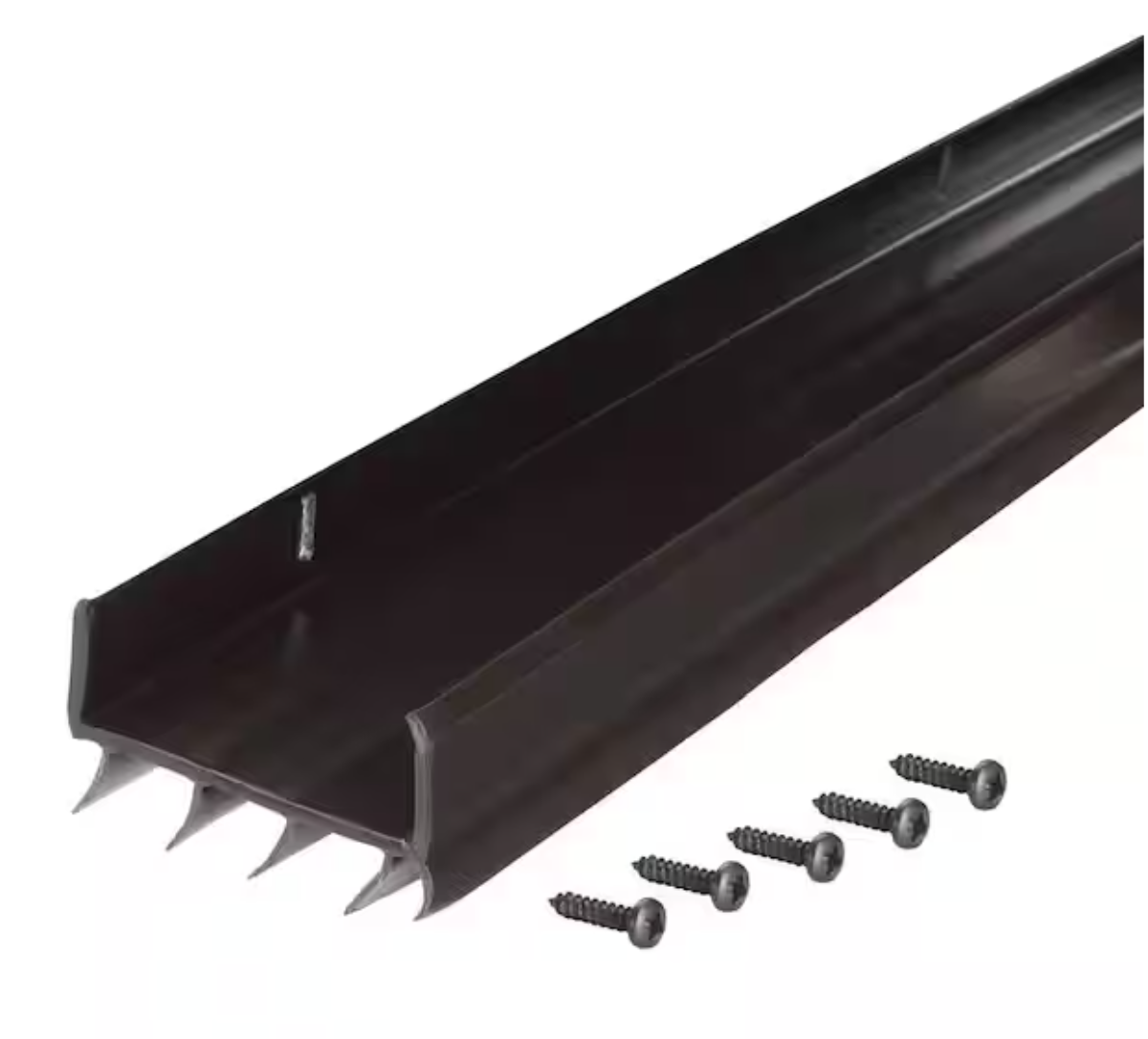 M-D Building Products 36 in. Brown Vinyl U-Shape Screw-on Under Door Seal