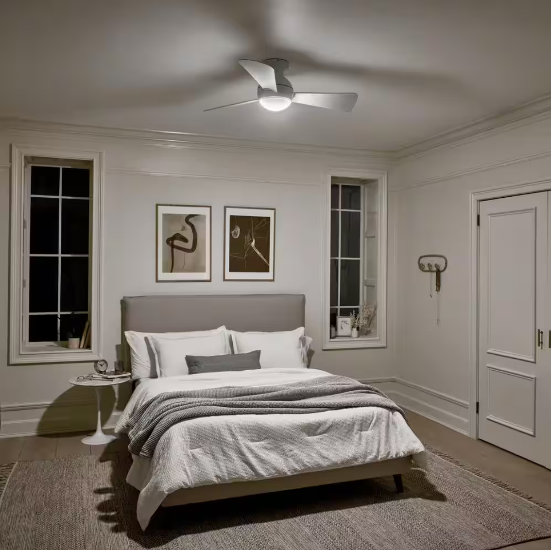 Kichler 330151 Sola 44 3 Blade LED Indoor / Outdoor Ceiling Fan - White