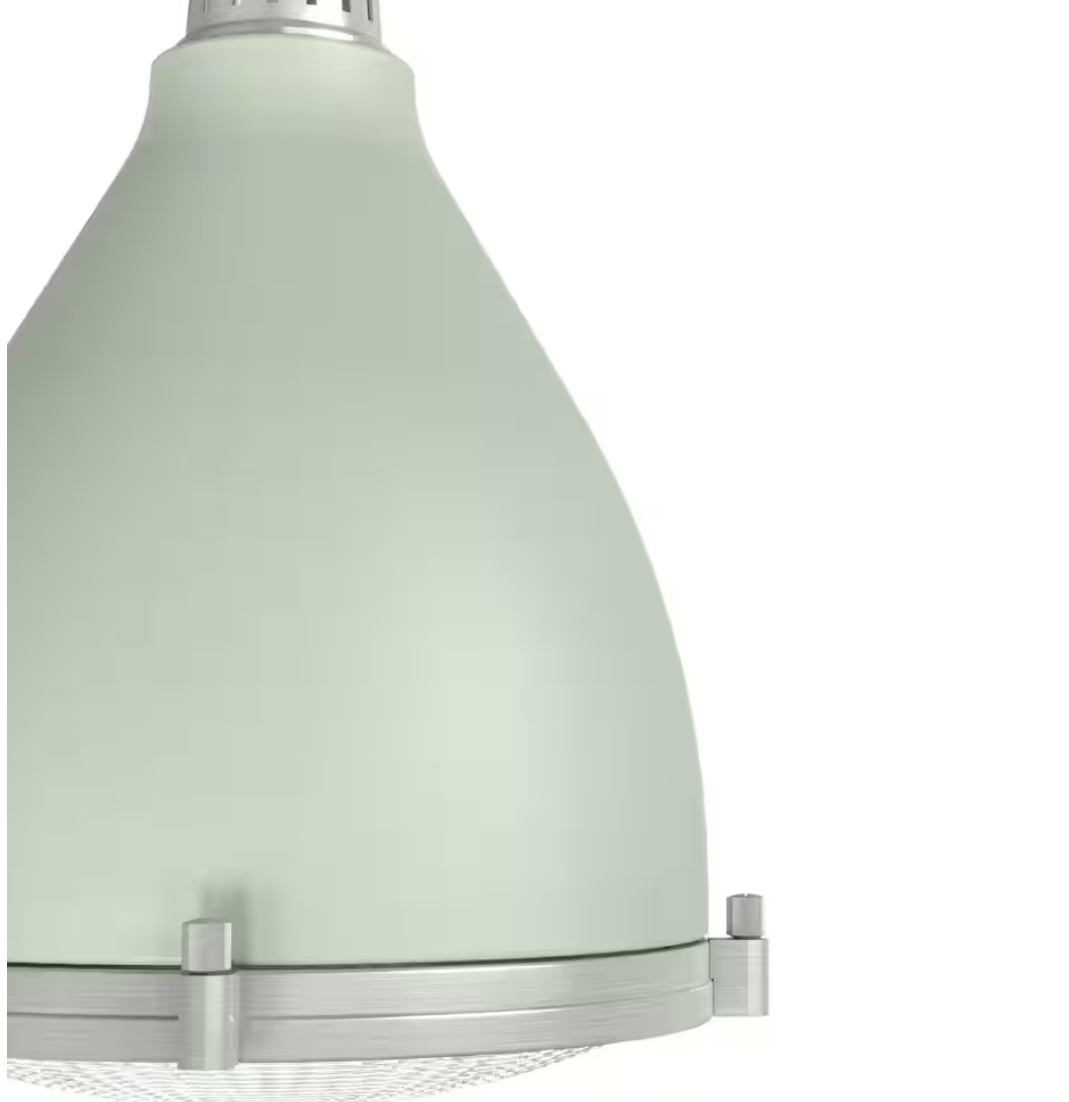 Hunter Bluff View 1 Light Soft Sage Island Pendant Light with Metal Shade Dining Room Light