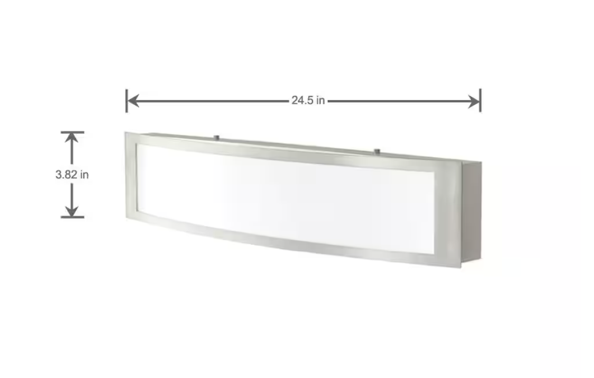 Woodbury 24.5 in. Brushed Nickel Linear LED Vanity Light Bar