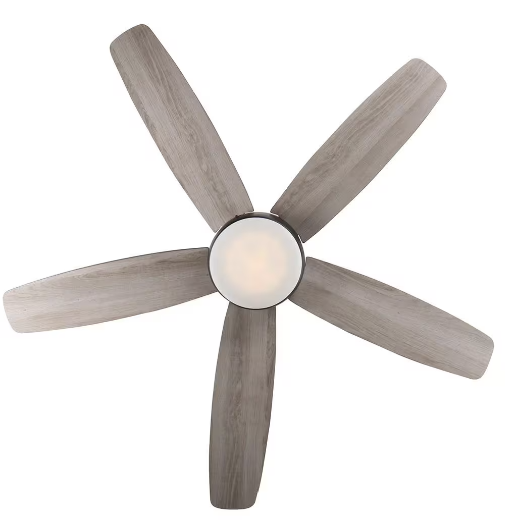 Home Decorators Collection Ashby Park 52 in. White Color Changing Integrated LED Matte Black Indoor Ceiling Fan with Light Kit and Remote Control