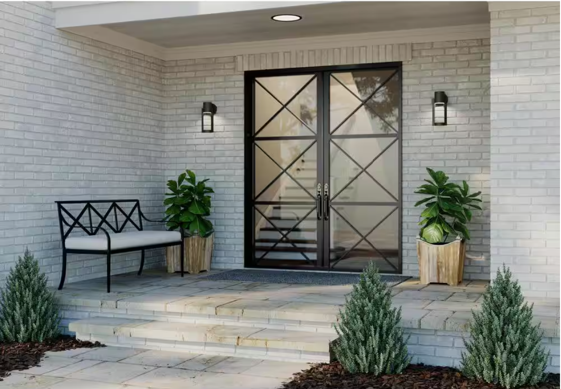 Progress Lighting Z-1030 LED 1-Light Black Clear Glass Modern Outdoor Small Wall Lantern Light