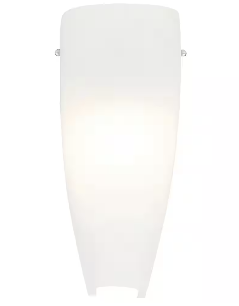 Daphne 1-Light White Wall Sconce with Alabaster Shade