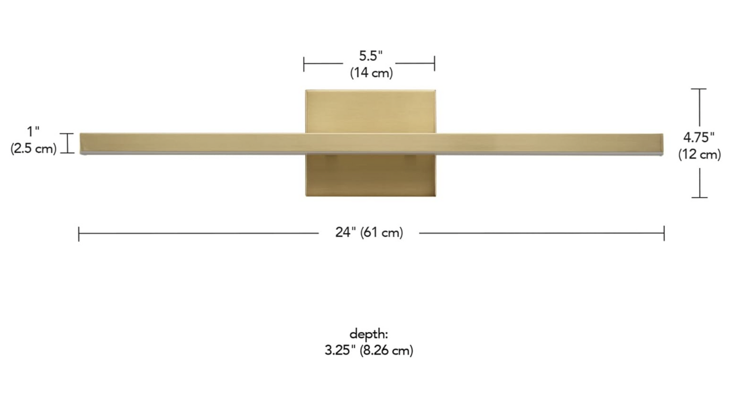 Globe Electric Jensen 24" Wide LED Bath Bar Vanity Light