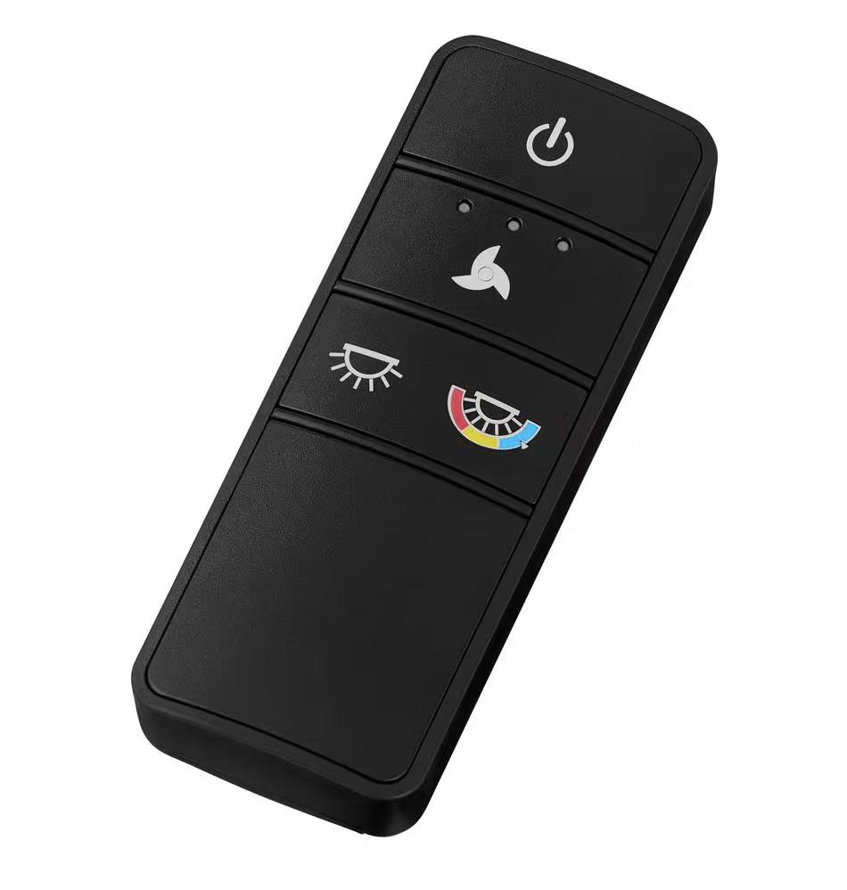 Hawkspur 52" Matte Black Indoor/Outdoor Ceiling Fan with LED and Remote