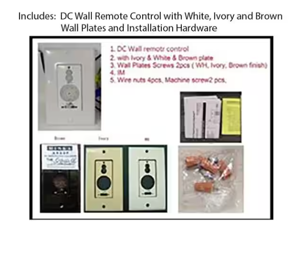 Minka Aire WC500 DC Wall Mount Ceiling Fan Remote Control