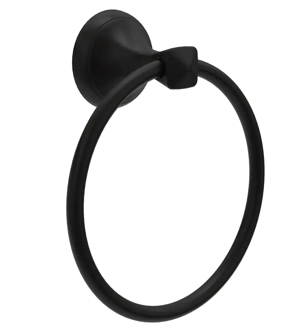Delta Esato Wall Mount Round Closed Towel Ring Bath Hardware Accessory in Matte Black