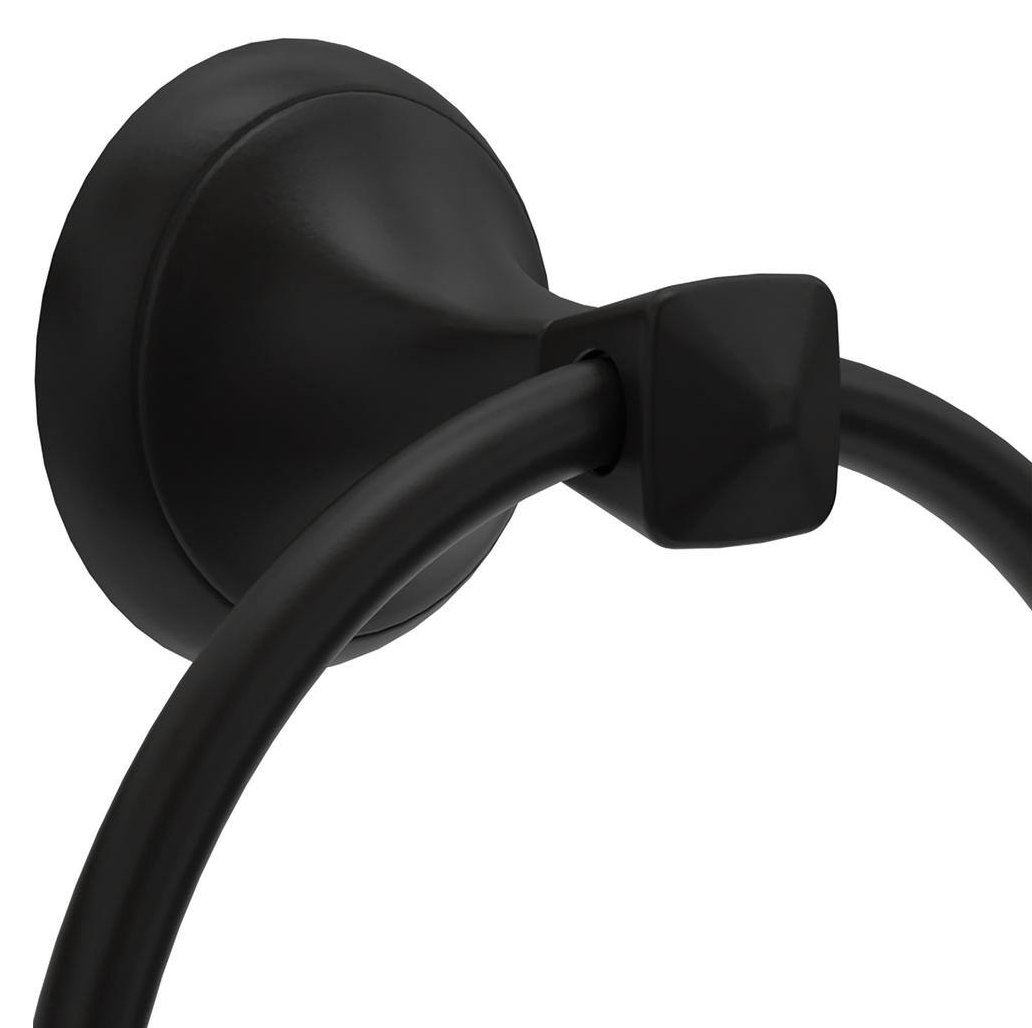 Delta Esato Wall Mount Round Closed Towel Ring Bath Hardware Accessory in Matte Black