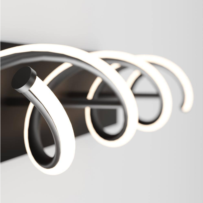 DNA 27 in. 1-Light Matte Black Modern Integrated LED Vanity Light Bar for Bathroom