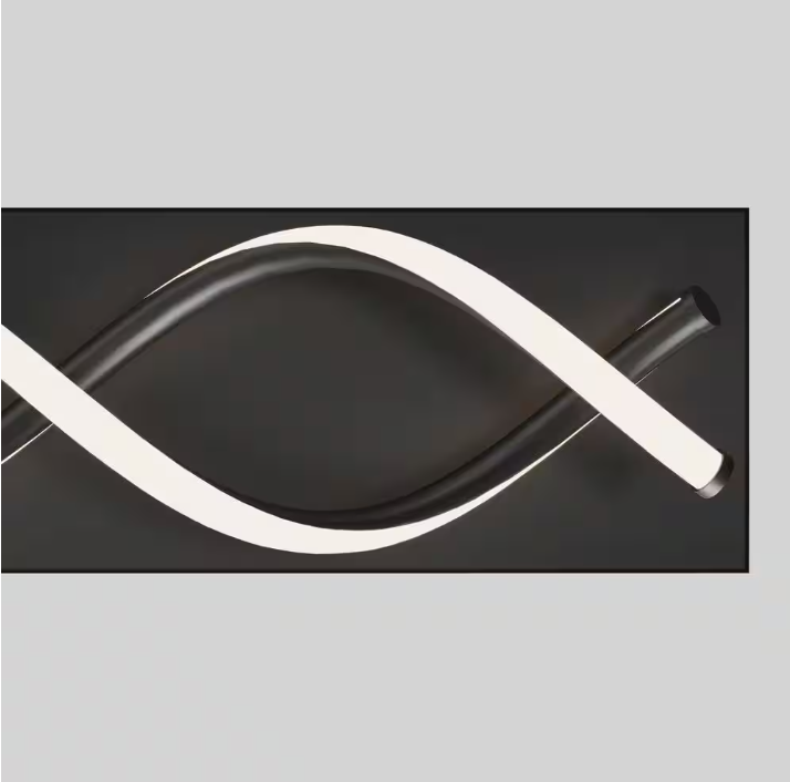 DNA 27 in. 1-Light Matte Black Modern Integrated LED Vanity Light Bar for Bathroom