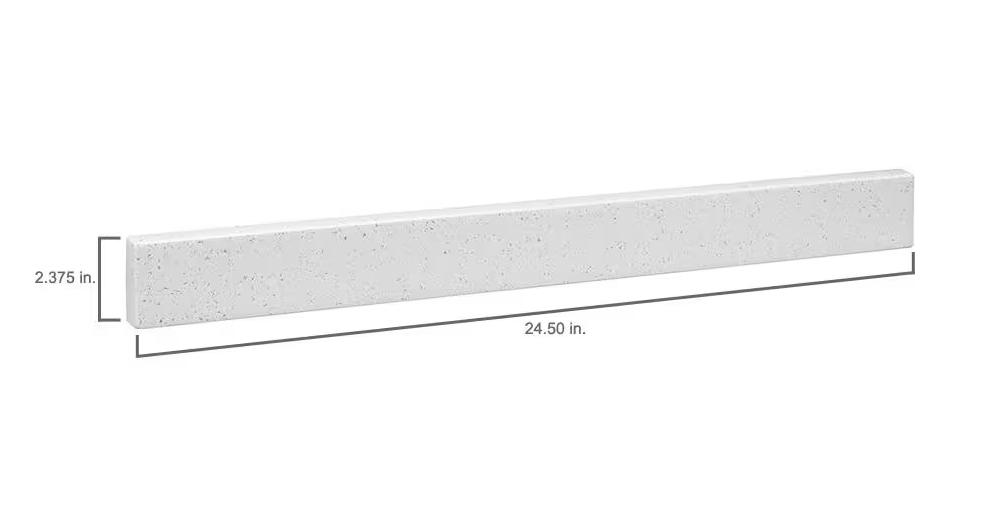 24.5 in. W Solid Surface Resin Vanity Backsplash in Arctic