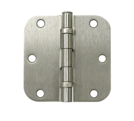 Deltana S35R5BB15 Ball Bearing Steel 3 1/2-Inch x 3 1/2-Inch x 5/8-Inch Radius Hinge (Sold as a Pair)