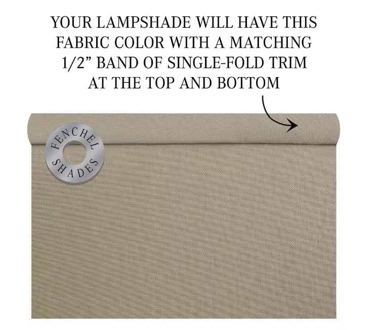 FenchelShades 5 in. Top Diameter x 8 in. Bottom Diameter x 7 in. Slant Linen Stone Empire Lamp Shade
