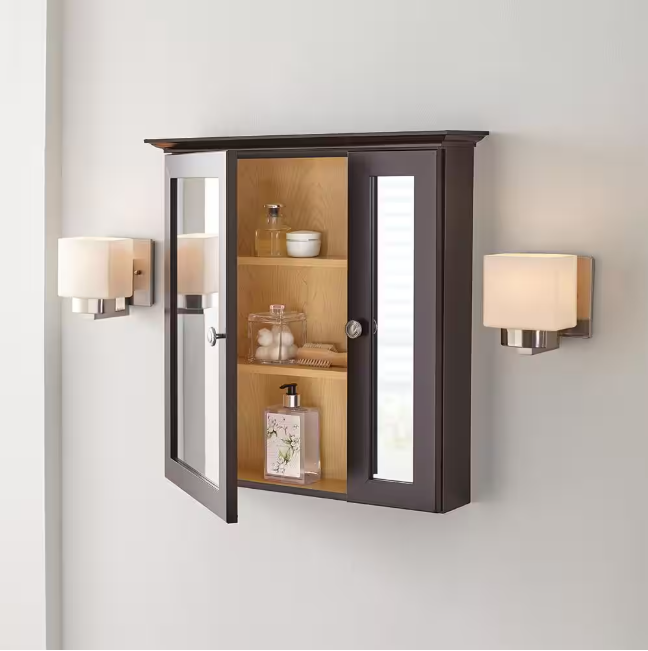 Home Decorators Collection 25 in. W x 25 in. H Rectangular Medicine Cabinet with Mirror