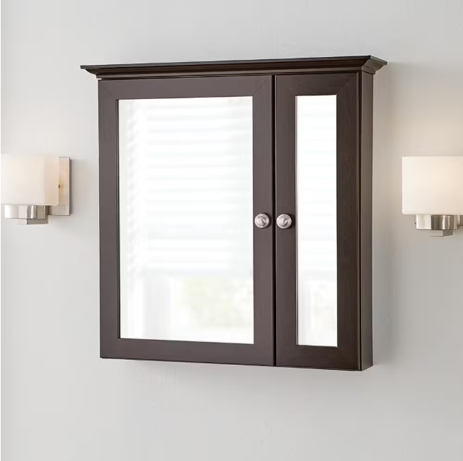 Home Decorators Collection 25 in. W x 25 in. H Rectangular Medicine Cabinet with Mirror