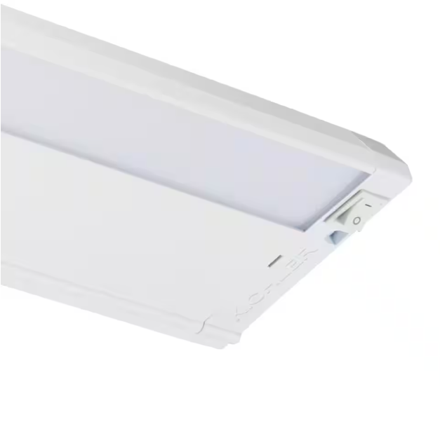 KICHLER 4U Series 12 in. 2700K LED Textured White Under Cabinet Light with Frosted Diffuser