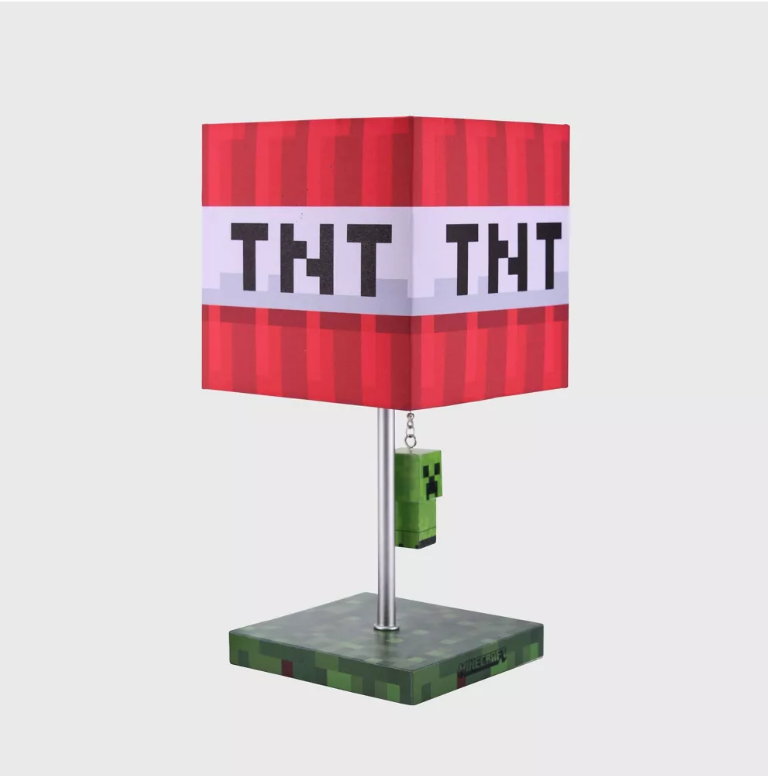 Minecraft TNT Table Lamp (Includes LED Light Bulb)
