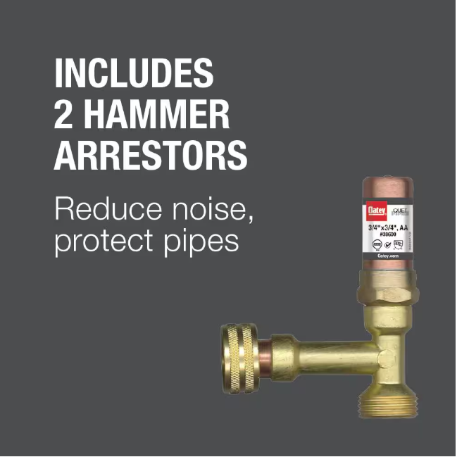 Quadtro 1/4 in. Turn Copper Washing Machine Outlet Box with Water Hammer Arrestor