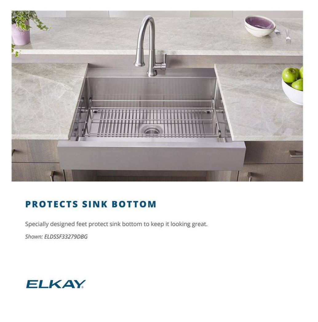 Elkay Crosstown 14.375 in. x 28.875 in. Bottom Grid for Kitchen Sink in Stainless Steel