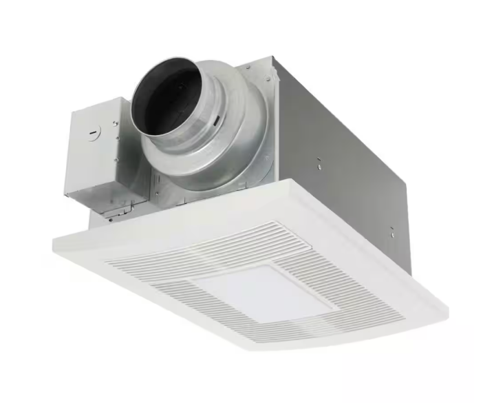 Panasonic WhisperWarm DC 50-80-110 CFM Ceiling Exhaust Fan with LED Light/Night Light and Heater